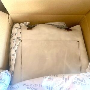 🦄🐳Portland Leather Goods Large Classic Tote Bag in Beluga🐳🦄